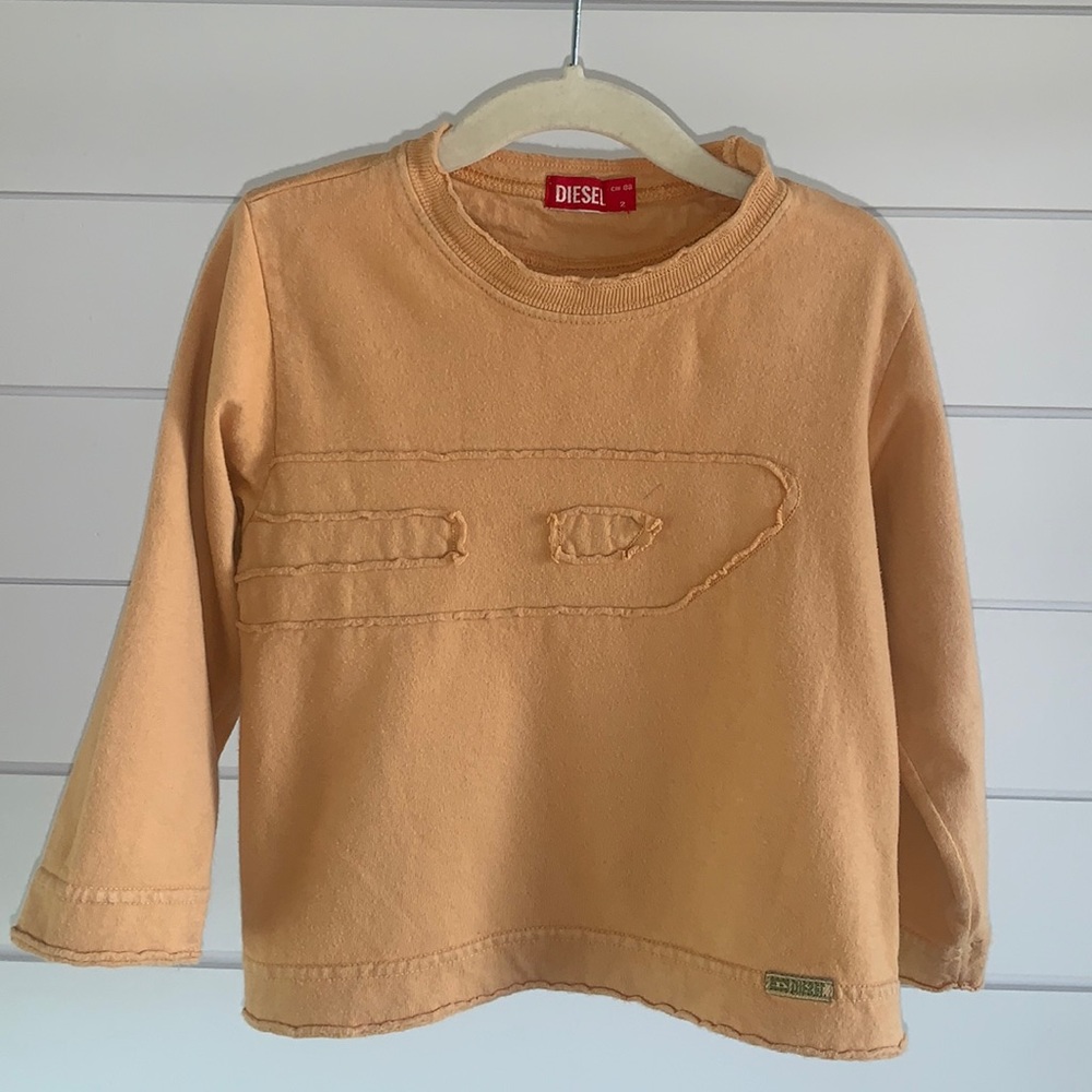 DIESEL‎ Vintage kid pullover,sweatshirt, yellow -mustard color size 2T